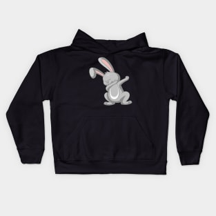 Funny kids design rabbit dabbing Kids Hoodie